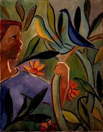 Composition à l'Oiseau bleu