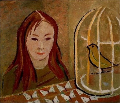 La fille à l'oiseau