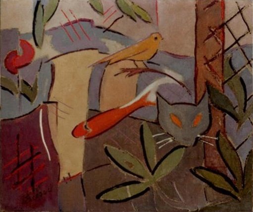 Poisson, oiseau et chat