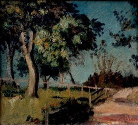 Paysage à la clôture