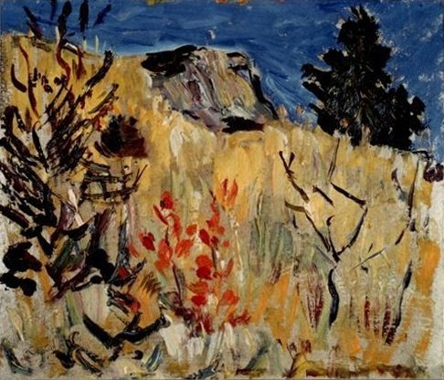 Pochade (buisson rouge)