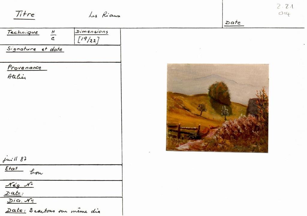 Scan de la fiche