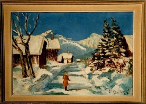 La villa d'Oex en hiver