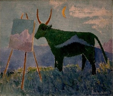 La vache au chevalet