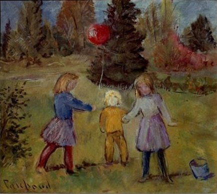 Enfants jouant au ballon Lise Françoise Marianne