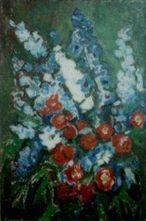 Grand bouquet de delphiniums