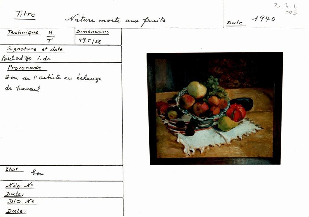 Scan de la fiche