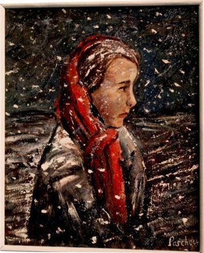 Portrait sous la neige