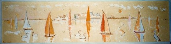Le héron cendré au bord du lac