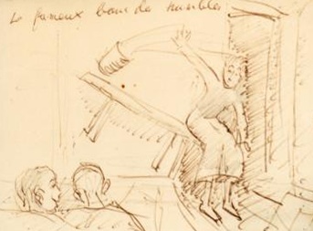 Le fameux banc de humbles (au fond de la salle de la Chapelle de l'Eglise)