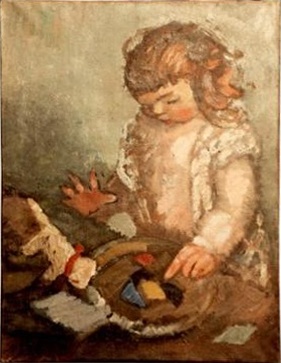 René enfant au petit chien